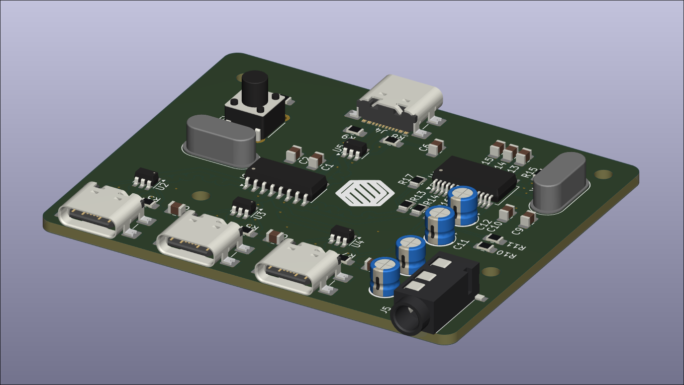 PCB with components